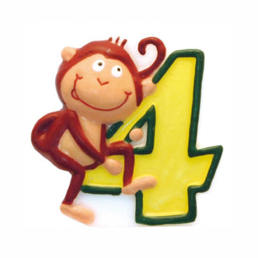 Safari Number 4 Candle Party Accessories - Party Centre