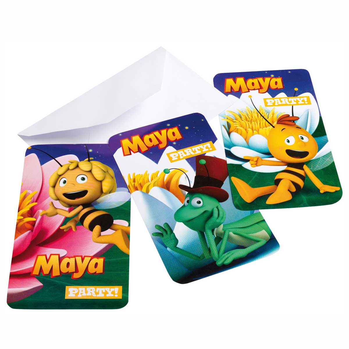 Bee Maya Invitations And Envelopes 6pcs Party Accessories - Party Centre
