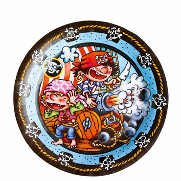 Pirates Plates 9in, 8pcs Printed Tableware - Party Centre