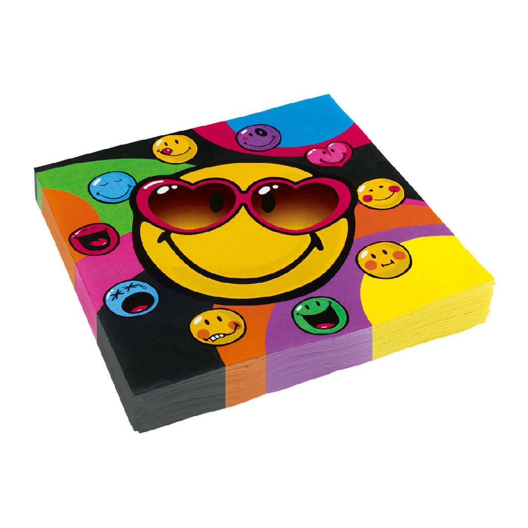 Smiley Express Yourself Tissues 20pcs Printed Tableware - Party Centre