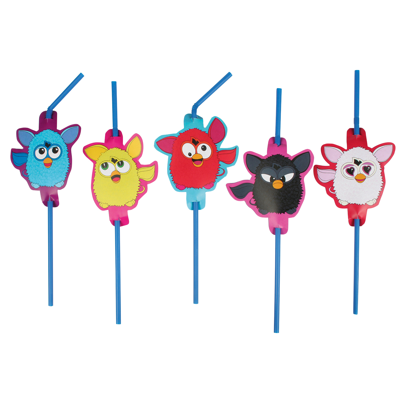 Furby Drinking Straws 8pcs Candy Buffet - Party Centre