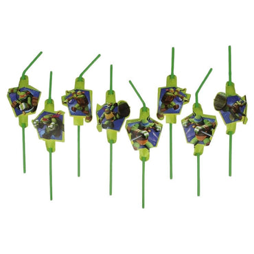 Teenage Mutant Ninja Turtles Drinking Straws 8pcs Candy Buffet - Party Centre