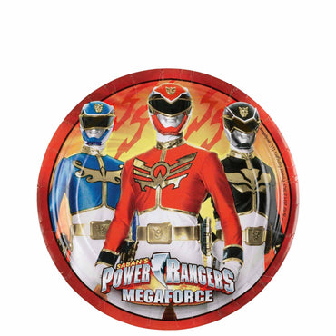 Power Rangers Mega Force Plates 7in, 8pcs Printed Tableware - Party Centre