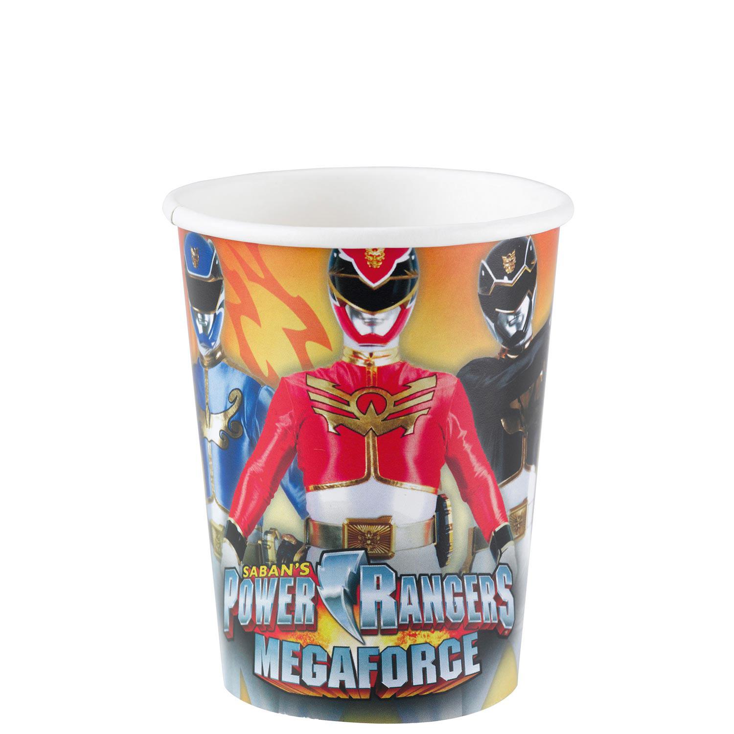 Power Rangers Mega Force Cups 8pcs Printed Tableware - Party Centre