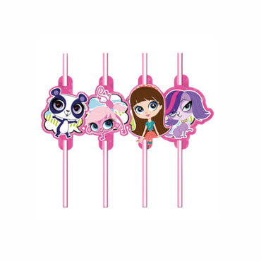 Littlest Pet Shop Drinking Straws 8pcs Candy Buffet - Party Centre