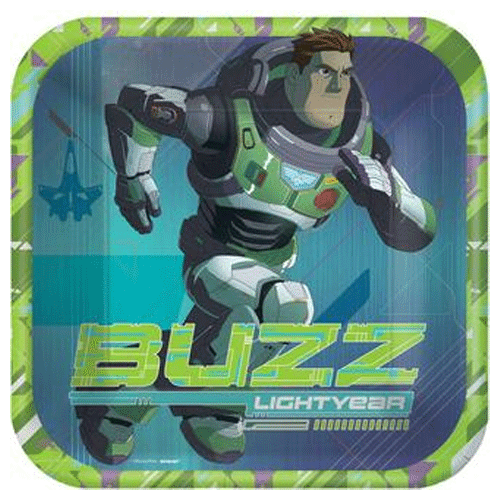 Buzz Lightyear Square Paper Plates 9in, 8pcs