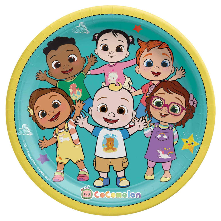 Cocomelon Round Plates 9in, 8pcs