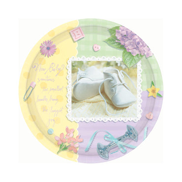 Pitter Patter Plate 9in, 8pcs Printed Tableware - Party Centre