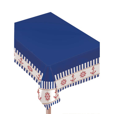 Nautical Flannel-Backed Tablecover Printed Tableware - Party Centre