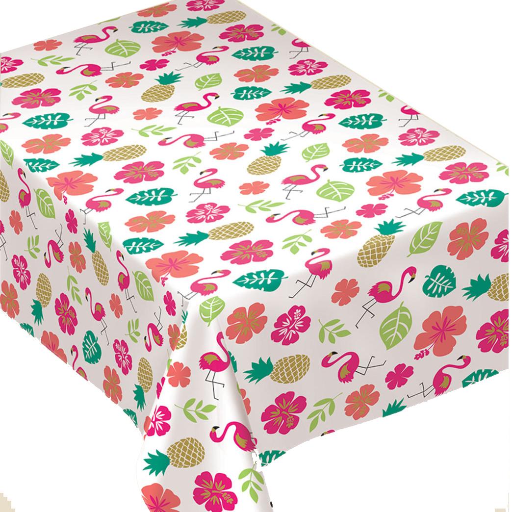 You Had Me At Aloha Flannel-Backed Vinyl Table Cover Printed Tableware - Party Centre
