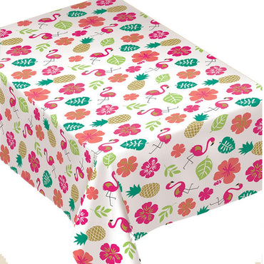 You Had Me At Aloha Flannel-Backed Vinyl Table Cover Printed Tableware - Party Centre