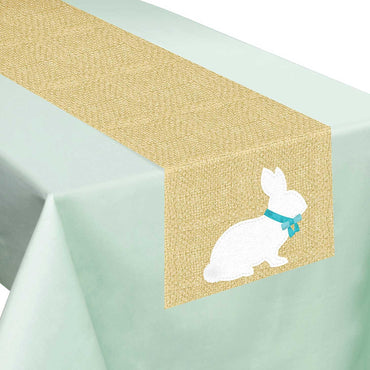 Easter Bunny Table Runner Fabric Printed Tableware - Party Centre