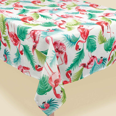 Flamingo Fabric Tablecover Printed Tableware - Party Centre