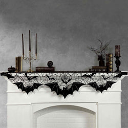 Classic Black & White Mantle Scarf Fabric