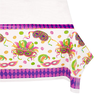 Masquerade Tablecover 54 x 102in Printed Tableware - Party Centre