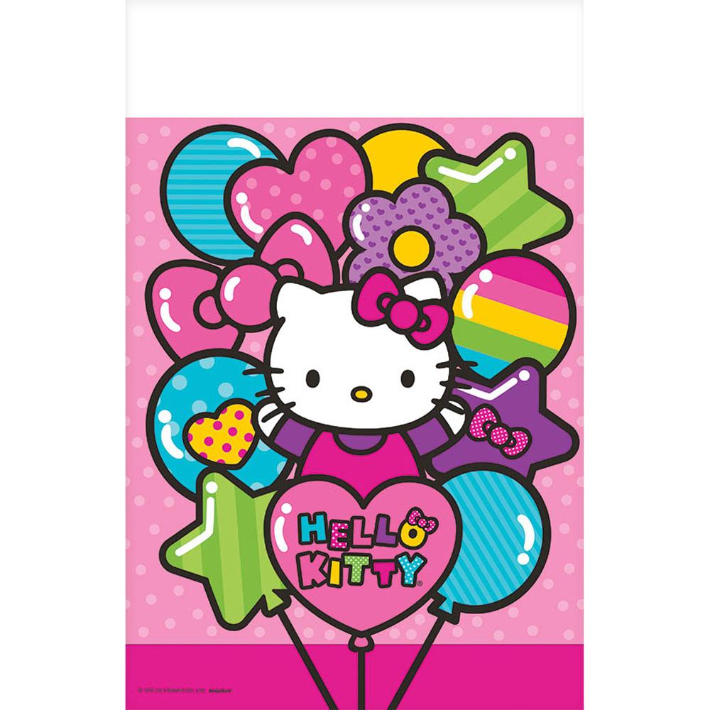 Hello Kitty Rainbow Plastic Table Cover Printed Tableware - Party Centre