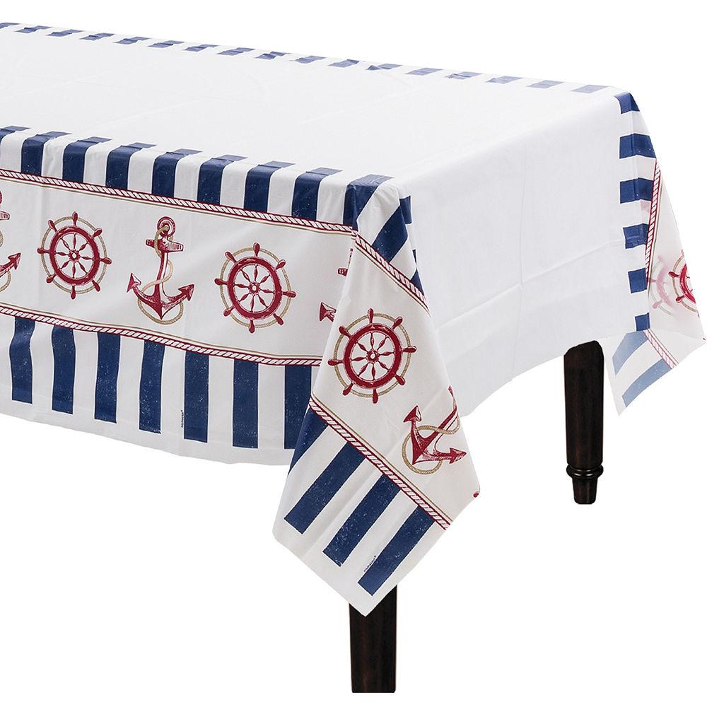 Anchors Aweigh Plastic Tablecover Printed Tableware - Party Centre