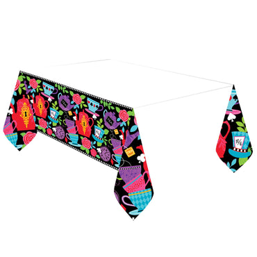 Mad Tea Party Plastic Tablecover Printed Tableware - Party Centre