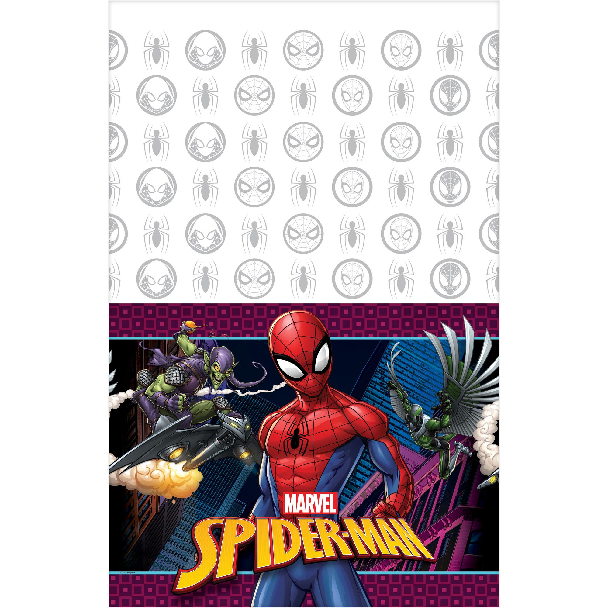 Spider-Man Webbed Plastic Tablecover Printed Tableware - Party Centre