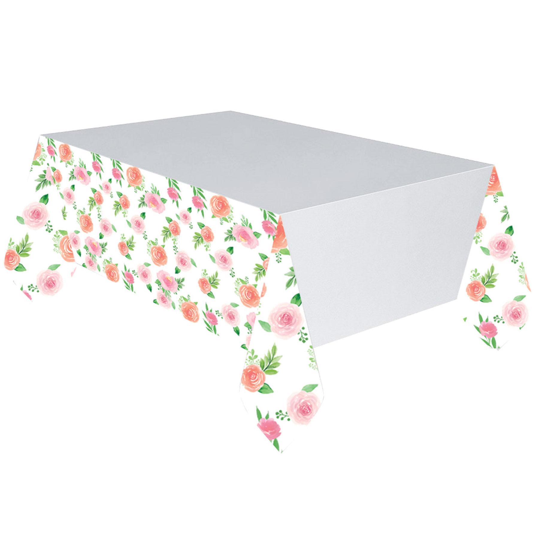 Floral Baby Girl Paper Tablecover Printed Tableware - Party Centre