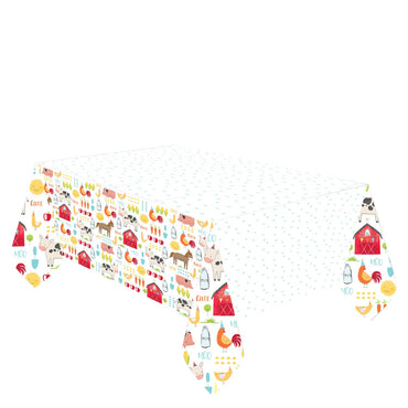 Barnyard Birthday Plastic Tablecover Printed Tableware - Party Centre