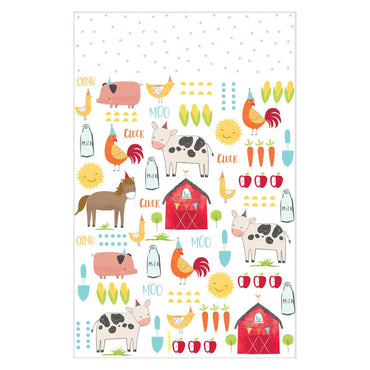 Barnyard Birthday Plastic Tablecover Printed Tableware - Party Centre
