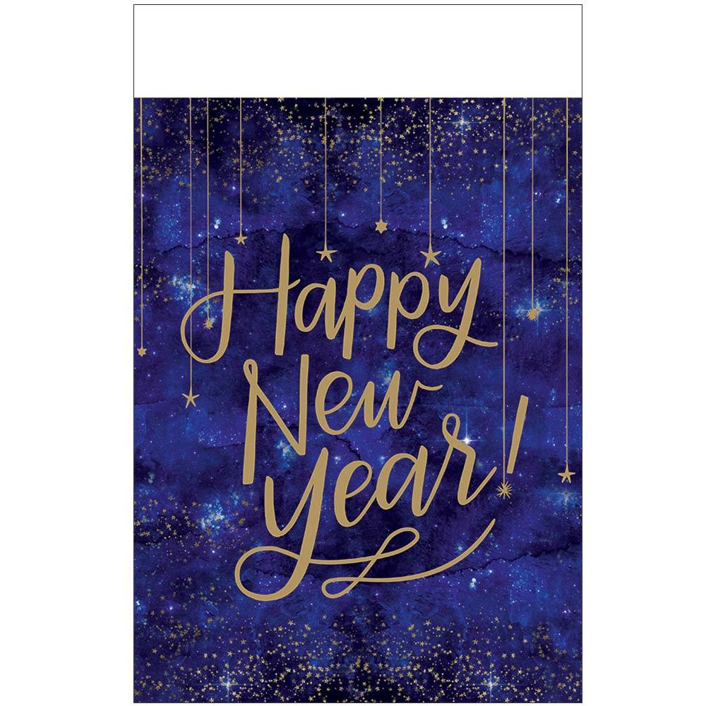 Midnight New Year's Eve Plastic Tablecover Printed Tableware - Party Centre