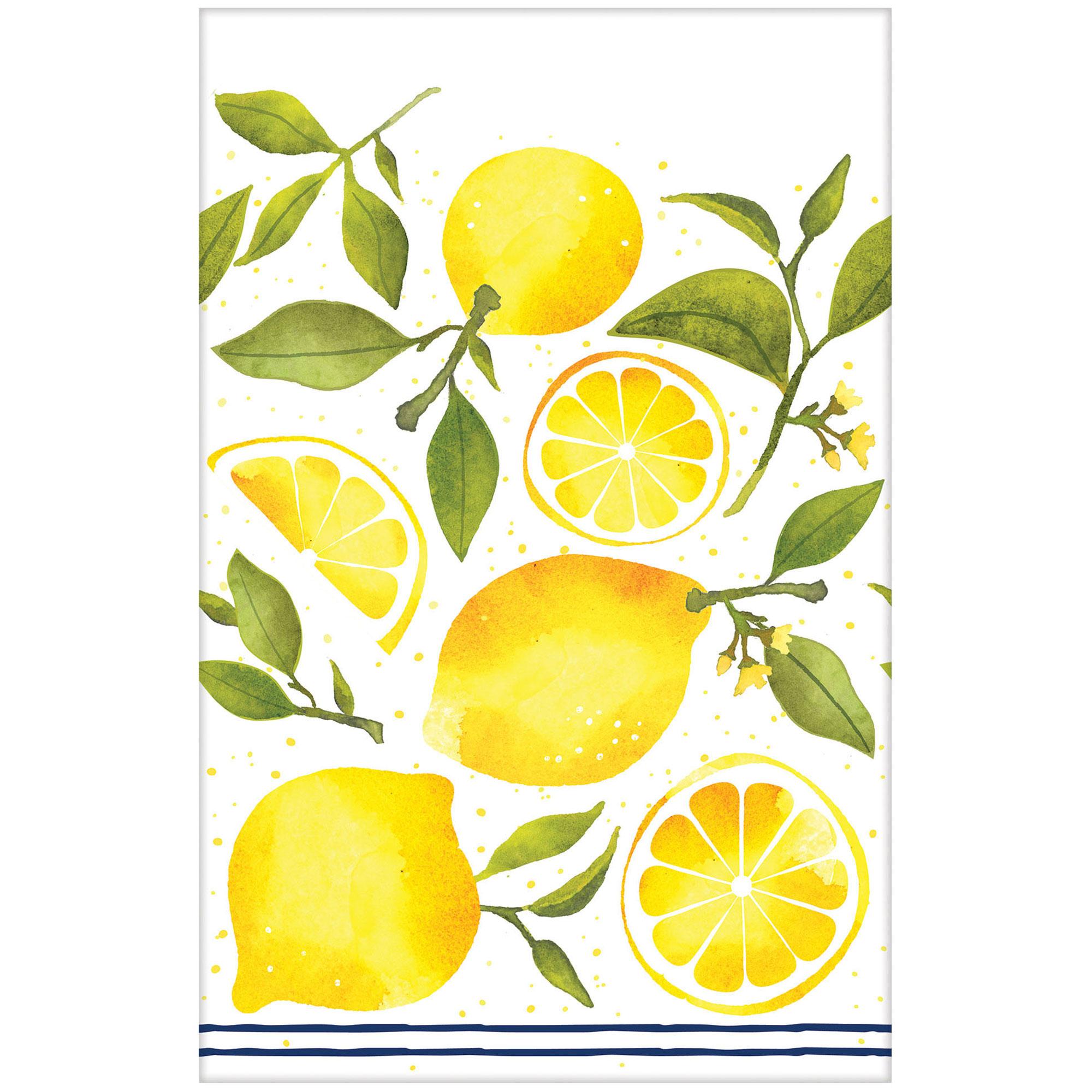 Lemons Plastic Tablecover Printed Tableware - Party Centre