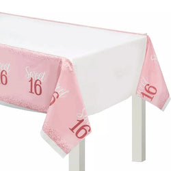 Sixteen Blush Plastic Table Cover
