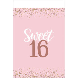 Sixteen Blush Plastic Table Cover