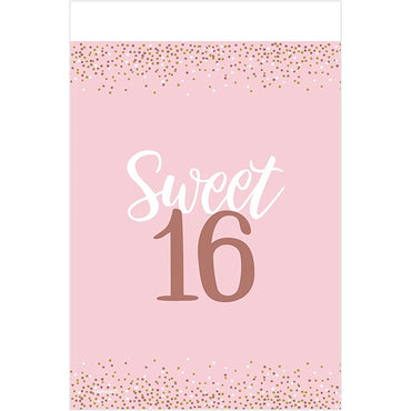 Sixteen Blush Plastic Table Cover