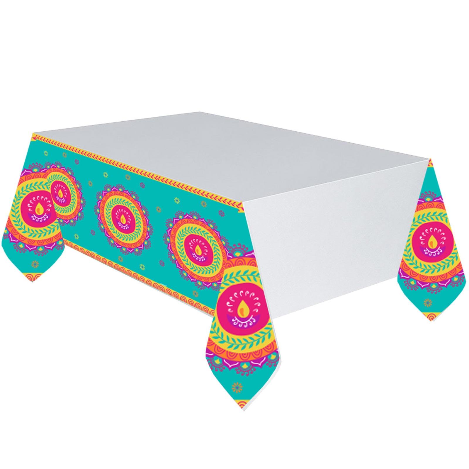 Diwali Plastic Tablecover Printed Tableware - Party Centre