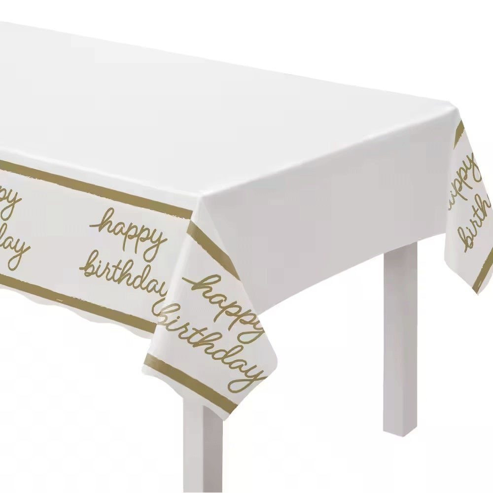 Golden Age Birthday Plastic Table Cover