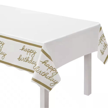Golden Age Birthday Plastic Table Cover