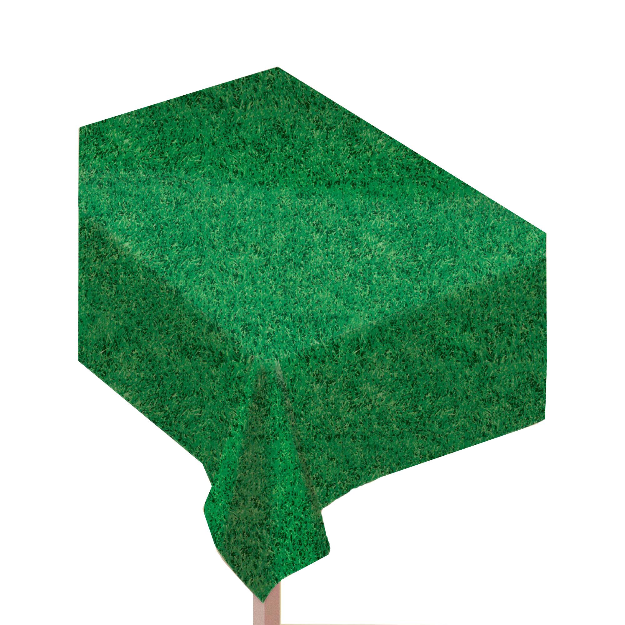 Grass Vinyl Tablecover 52 x 90in Printed Tableware - Party Centre