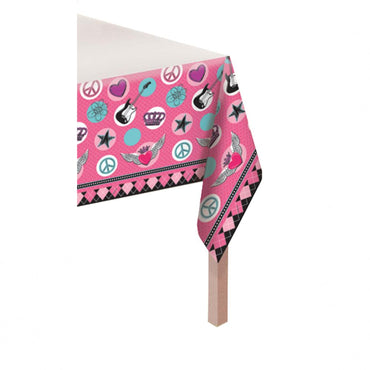 Rocker Princess Birthday Plastic TableCover 54 x 102In Printed Tableware - Party Centre