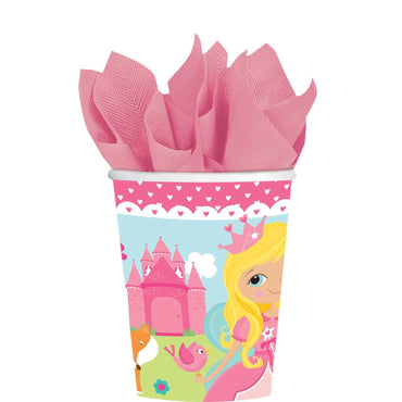 Woodland Princess Cups 9oz, 8pcs Printed Tableware - Party Centre