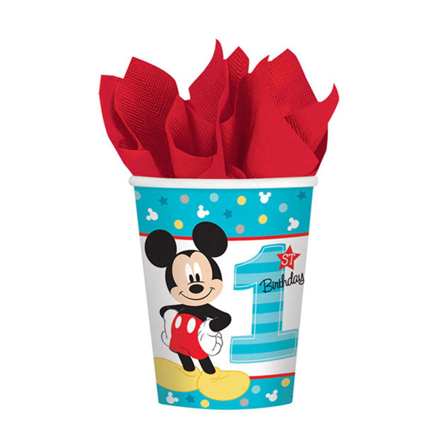 Mickey's Fun To Be One Paper Cups 9oz, 8pcs Printed Tableware - Party Centre