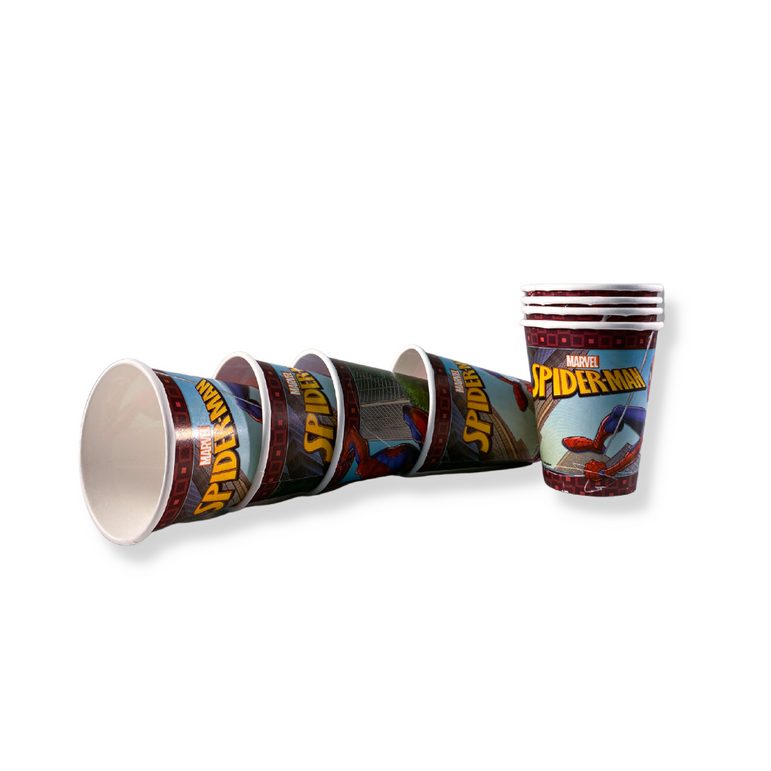 Spiderman Webbed Paper Cups 9oz, 8pcs