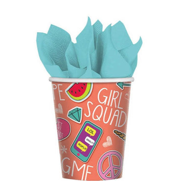 Selfie Celebration Paper Cups 9oz, 8pcs Printed Tableware - Party Centre