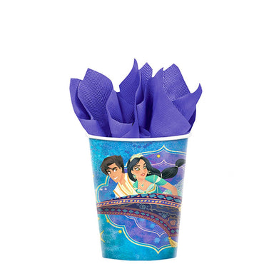 Disney Aladdin Paper Cups 9oz, 8pcs Printed Tableware - Party Centre