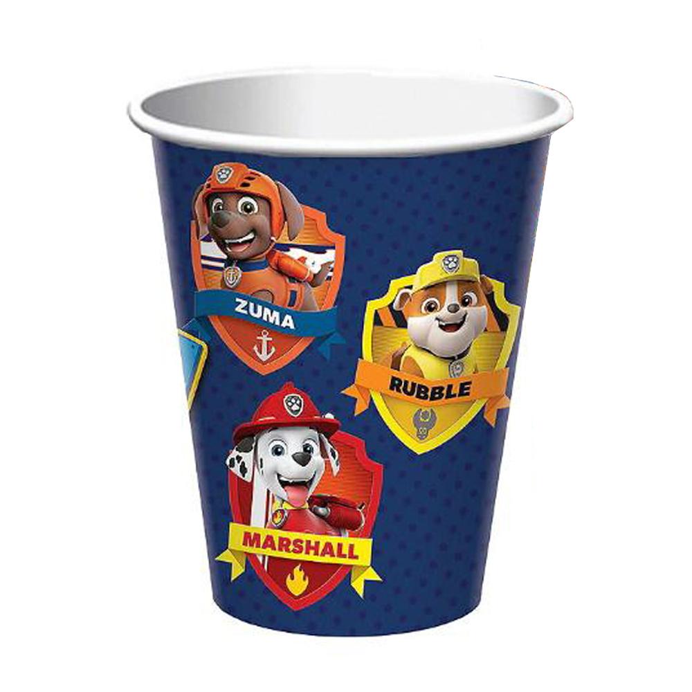Paw Patrol Adventures Paper Cups 9oz, 8pcs Printed Tableware - Party Centre
