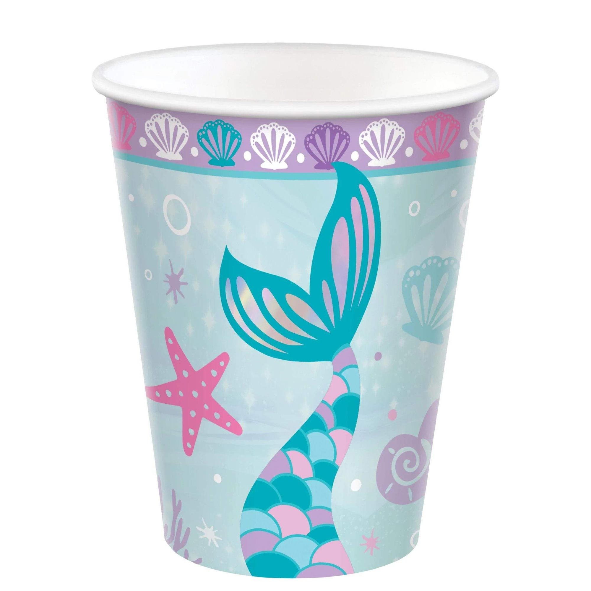 Shimmering Mermaids Paper Cups 9oz,8pcs