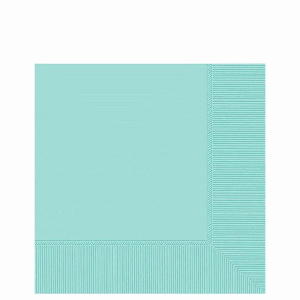 Robin's Egg Blue 3-Ply Beverage Tissues 50pcs Solid Tableware - Party Centre