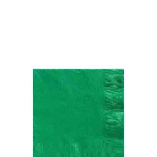 Festive Green 2-Ply Beverage Napkins, 40cts