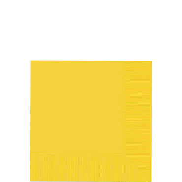 Yellow Sunshine 2-Ply Beverage Napkins, 40cts