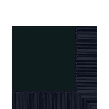 Jet Black 2-Ply Beverage Napkins, 40cts