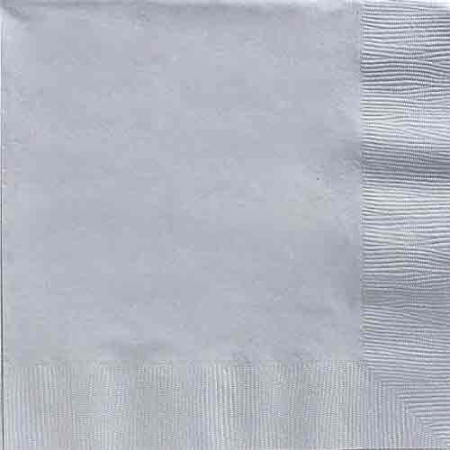 Silver 2-Ply Lunch Napkin, 40cts