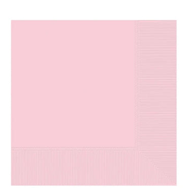 Blush Pink Lunch Tissues 50pcs Printed Tableware - Party Centre