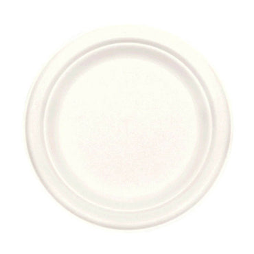 Eco Dessert White Plates 6in, 50pcs Solid Tableware - Party Centre